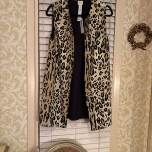 Chicos leopard vest size 1
